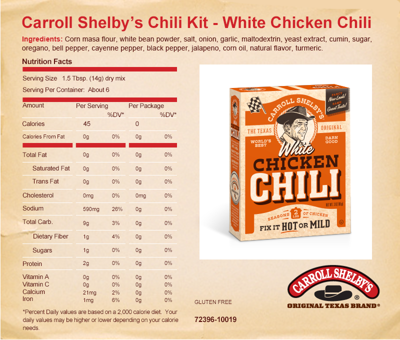 Products Carroll Shelby S Original Texas Brand Chili Kits